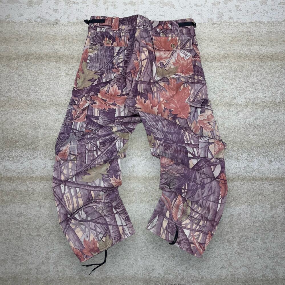 Vintage 90s Hunting Camo Tactical Pants 38x30 Baggy Fit Cargos Woodland Pattern